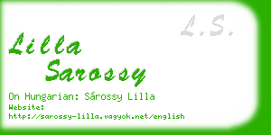 lilla sarossy business card